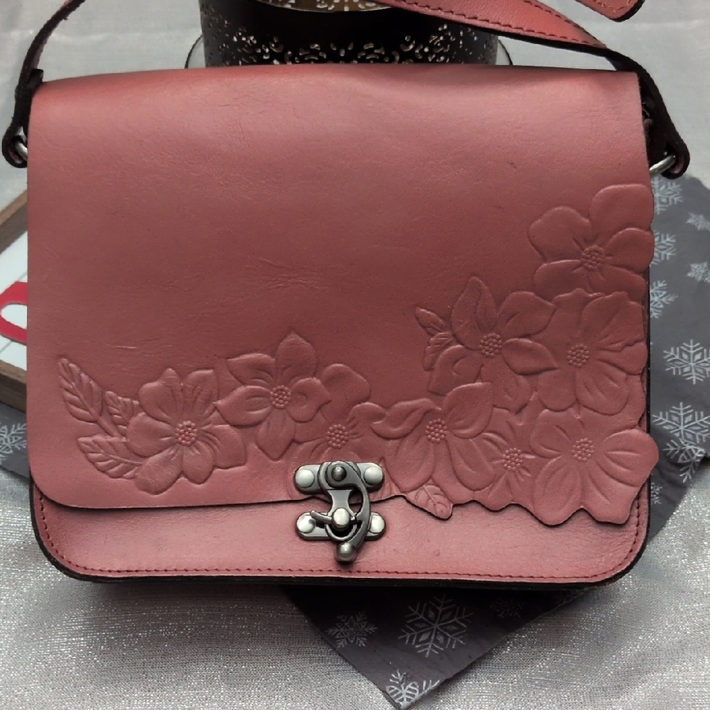 Patricia Nash Rose Crossbody Bag with Floral Design